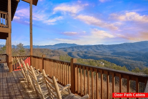 Mountain Views from deck of 5 Bedroom Cabin - Breathtaker