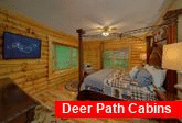 Master bedroom with King Bed at 5 bedroom cabin 