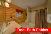Private Master bath and bedroom in cabin rental