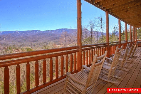 Spectacular View from Gatlinburg 6 Bedroom Cabin - Pool and a View Lodge