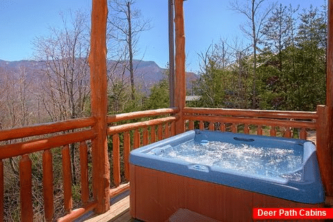 Group Size Cabin with Private Hot Tub and Views - Pool and a View Lodge