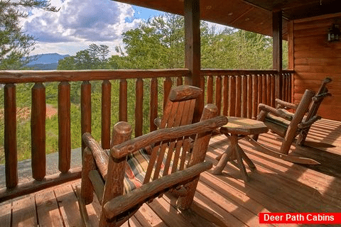 Cabin with Covered Porch and Rocking Chairs - Simply Irresistible