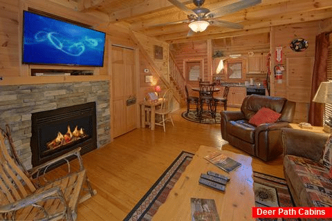 Luxury Resort Cabin with Fireplace and 2 Bedroom - Creekside Hideaway