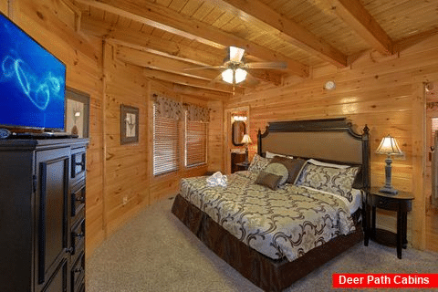 King Suite with Private Bath in 3 Bedroom Cabin - Star Gazer