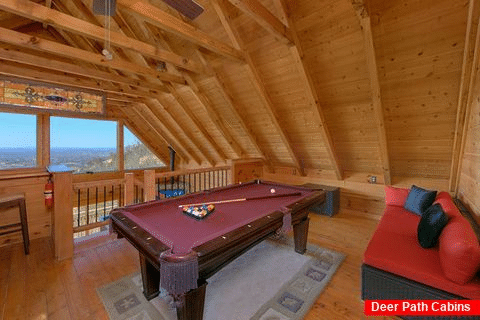 Loft Game Room with Pool Table - The Overlook