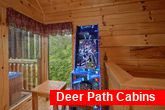 2 bedroom cabin with Pinball Arcade Game
