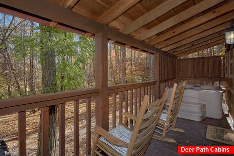 Rocking Chairs on Deck 1 Bedroom Cabin - Bare Kissin And Huggin
