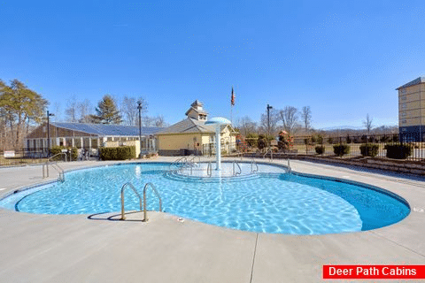 Outdoor Resort Swimming Pool with Waterfall - Mountain View 5102