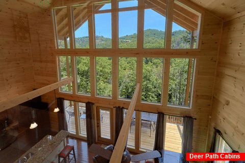 Floor To Ceiling Windows 2 Bedroom Cabin - Scenic Mountain Pool