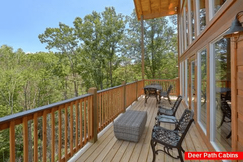 large Wrap Around Deck with Views - Scenic Mountain Pool
