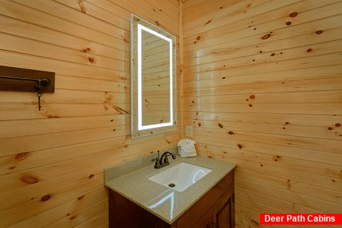 8 Bedroom Pool Cabin with LED Vanity Lighting - Mountain View Pool Lodge