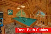 Game Room with pool table in 3 bedroom cabin