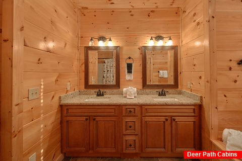 Master bath with Shower and Jacuzzi Tub - Rushing Waters