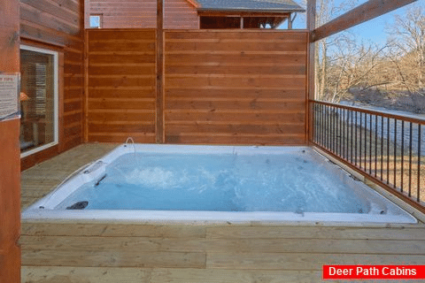 Premium Cabin with Swim Spa Hot Tub on deck - Rushing Waters
