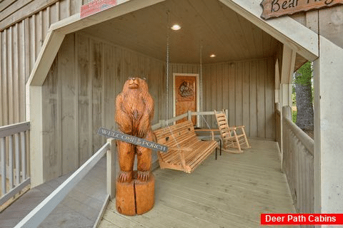 Swing and Rocking Chairs on Cover Deck - Bear Hugs