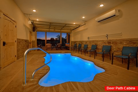 8 Bedroom Cabin with Indoor Pool - Mountain View Pool Lodge