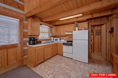 Full kitchen in 1 bedroom cabin - All By Grace