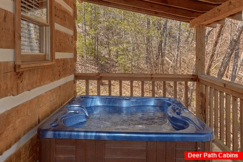 Secluded cabin with private hot tub on deck - All By Grace