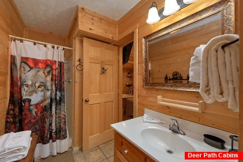 Bathroom with Walk-in Shower - A Wolf's Den