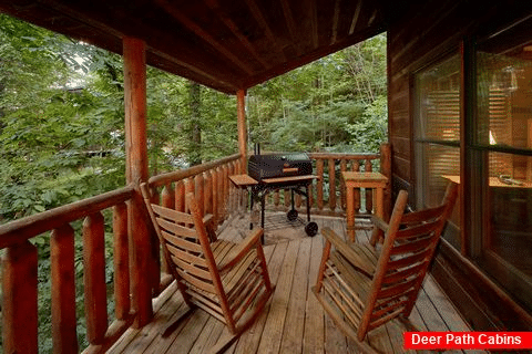 Covered Deck with Rocking Chairs and Grill - Endless Joy