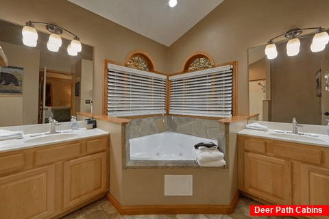 Master Bathroom with private jacuzzi in Cabin - Little Wren