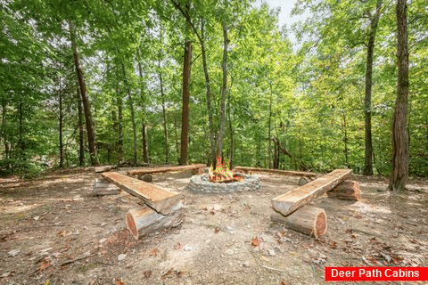 Large Fire pit at 7 Bedroom cabin - Alexander the Great