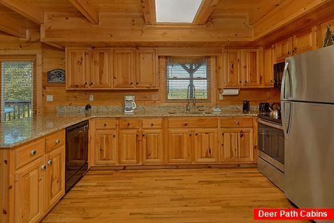 Fully Equipped Kitchen with Bar Area - Big Bear Lodge