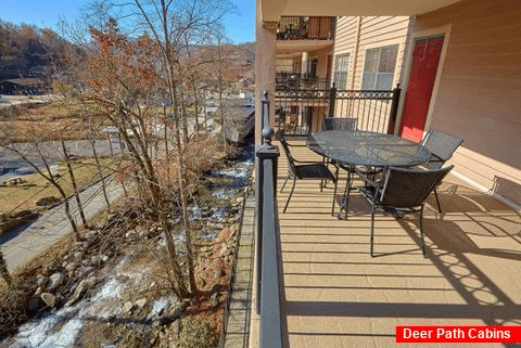 Private balcony at 2 bedroom condo on the creek - Gatehouse 505