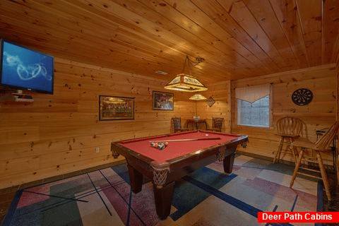 Large Game Room with Pool Table 4 Bedroom Cabin - The Gathering Place