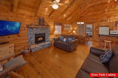 Spacious 2 Bedroom Cabin with Gas Fireplace - Smoky Hilltop