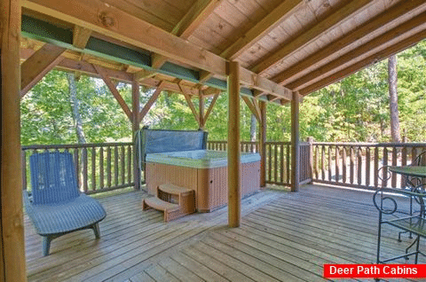 Large Deck with Hot Tub and Chairs - Mystic Ridge