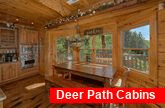 5 bedroom cabin with multiple dining areas