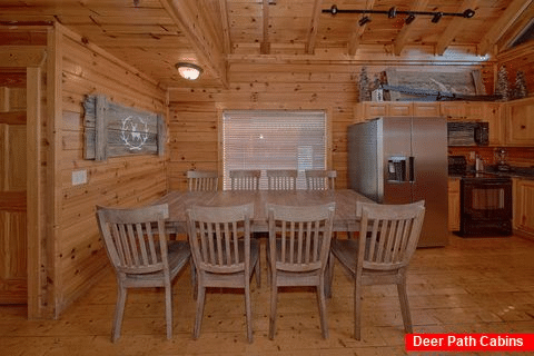 Dining Room Table 4 Bedroom 3 Bath Cabin - The Woodsy Rest