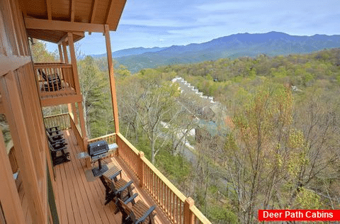 Views of Gatlinburg from 5 bedroom cabin - A Spectacular View to Remember
