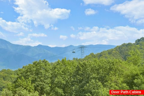 Cabin with view of Tram to Ober Gatlinburg - A Spectacular View to Remember