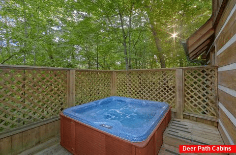 2 bedroom cabin with private hot tub on deck - A Peaceful Retreat