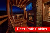 3 bedroom luxury cabin with outdoor fireplace