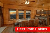 Dining room for 8 at 3 bedroom cabin