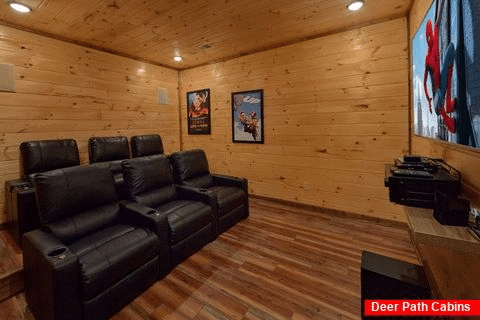 Theater Room in 3 bedroom cabin rental - Smoky Bear Lodge