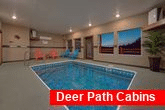 3 bedroom cabin with private heated pool