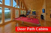 Large Game Room with Pool Table 6 Bedroom Cabin 