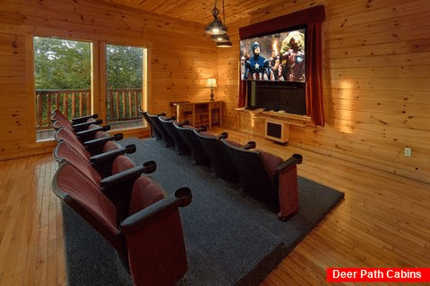 6 Bedroom Cabin with Theater Room Sleeps 22 - Lookout Lodge