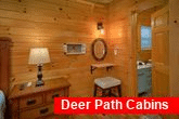 3 bedroom Cabin master bedroom with private bath