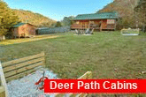 Cabin with fire pit, Horse Shoe Pit and hot tub