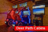 Cabin with 2 Race Car Games and Buck Hunter Game