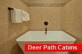 Luxurious Tub in 2 bedroom cabin master bath