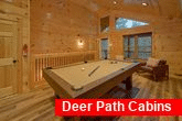 2 bedroom cabin with pool table in game room