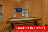 Cabin game room with Shuffleboard and Pool Table