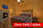 2 bedroom cabin Master Bedroom with fireplace
