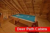 Open Loft with Pool Table 1 Bedroom Cabin 